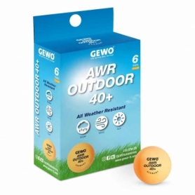 М'ячі для настільного тенісу Gewo AWR Outdoor 40+ orange, 6 шт (96614200) - Фото №2