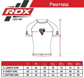 Рашгард для MMA RDX IMMAF синій (CSH-IMF-1U) - Фото №3