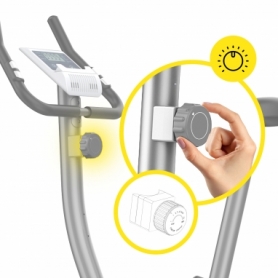 Велотренажер магнітний Cornix Hanna White/Grey (EB-HANNA-WG) - Фото №3