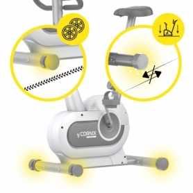 Велотренажер магнітний Cornix Hanna White/Grey (EB-HANNA-WG) - Фото №4