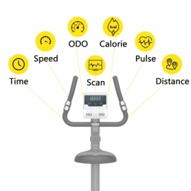 Велотренажер магнітний Cornix Hanna White/Grey (EB-HANNA-WG) - Фото №7