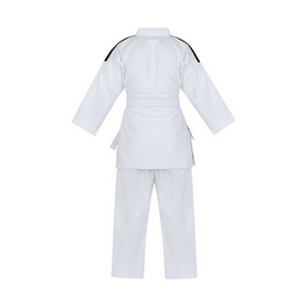 Кимоно для дзюдо Adidas Judo Uniform Club белое c черными полосами - Фото №2