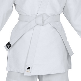 Кимоно для дзюдо Adidas Judo Uniform Club белое c черными полосами - Фото №3