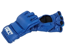 Перчатки для боевого самбо Green Hill FIAS кожаные синие (MMC-0026) - Фото №3