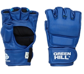 Перчатки для боевого самбо Green Hill FIAS кожаные синие (MMC-0026) - Фото №4