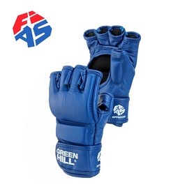 Перчатки для боевого самбо Green Hill FIAS кожаные синие (MMC-0026)