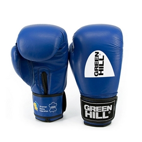 Перчатки боксерские с печатью ФБУ Green Hill Knock, синие (KBK-2105) - Фото №3