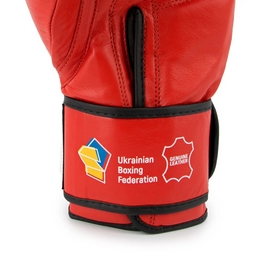 Перчатки боксерские с печатью ФБУ Green Hill Knock, красные (KBK-2105) - Фото №5