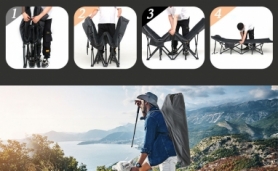 Розкладне ліжко (розкладачка) WCG з матрацом і подушкою (CC-S11) - Фото №3