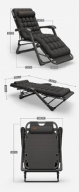 Розкладне крісло-шезлонг із подушкою WCG (FCB-S06PP) - Фото №5