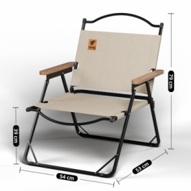 Стілець розкладний для кемпінгу WCG Chill Бежевий (CH-S03L) - Фото №4