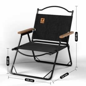 Стілець розкладний для кемпінгу WCG Chill Чорний (CH-S02L) - Фото №2