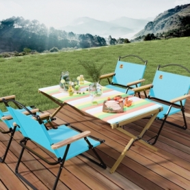 Стілець розкладний для кемпінгу WCG Chill Блакитний (CH-S24L) - Фото №4