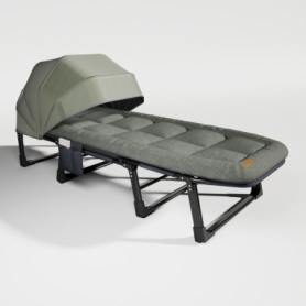 Розкладне ліжко-шезлонг (розкладачка) WCG з матрацом і сонцезахисним навісом (FB-S25)