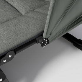 Розкладне ліжко-шезлонг (розкладачка) WCG з матрацом і сонцезахисним навісом (FB-S25) - Фото №6