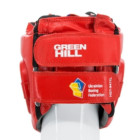 Шлем боксерский с печатью ФБУ Green Hill UBF, красный (HGT-9411L) - Фото №3