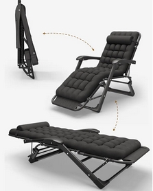 Розкладне крісло-шезлонг із подушкою WCG (FCB-S06PP) - Фото №6