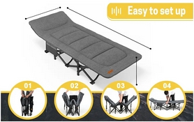 Розкладне ліжко (розкладачка) WCG з матрацом і подушкою (CC-S07) - Фото №6