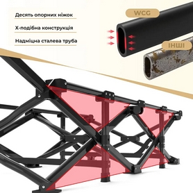 Розкладне ліжко (розкладачка) WCG з матрацом і подушкою (CC-S11) - Фото №7